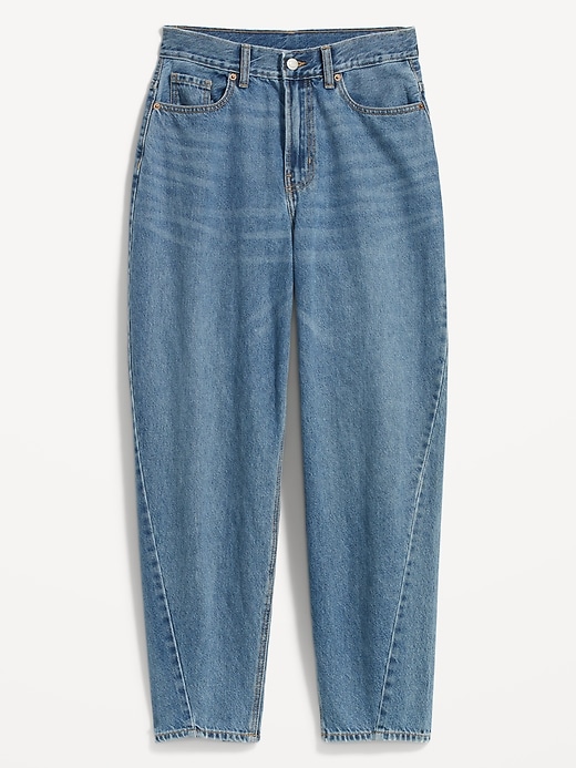 Image number 4 showing, Extra High-Waisted Non-Stretch Balloon Ankle Jeans