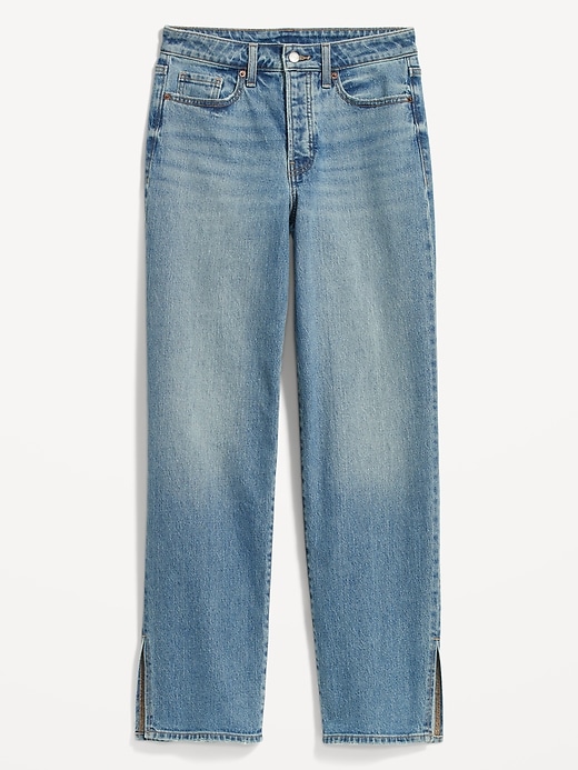 Image number 4 showing, High-Waisted OG Loose Side-Slit Jeans