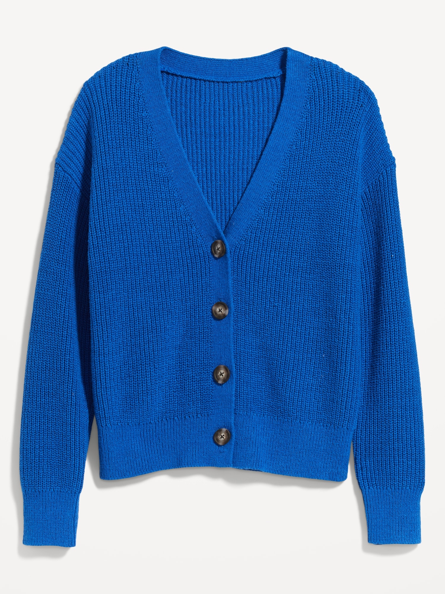 Lightweight Cotton and Linen-Blend Shaker-Stitch Sweater | Cardigan for Women Navy Old