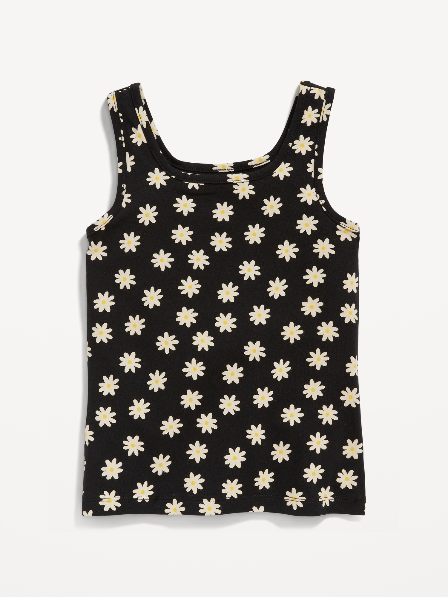 Old Navy Printed Fitted Tank Top for Girls black. 1