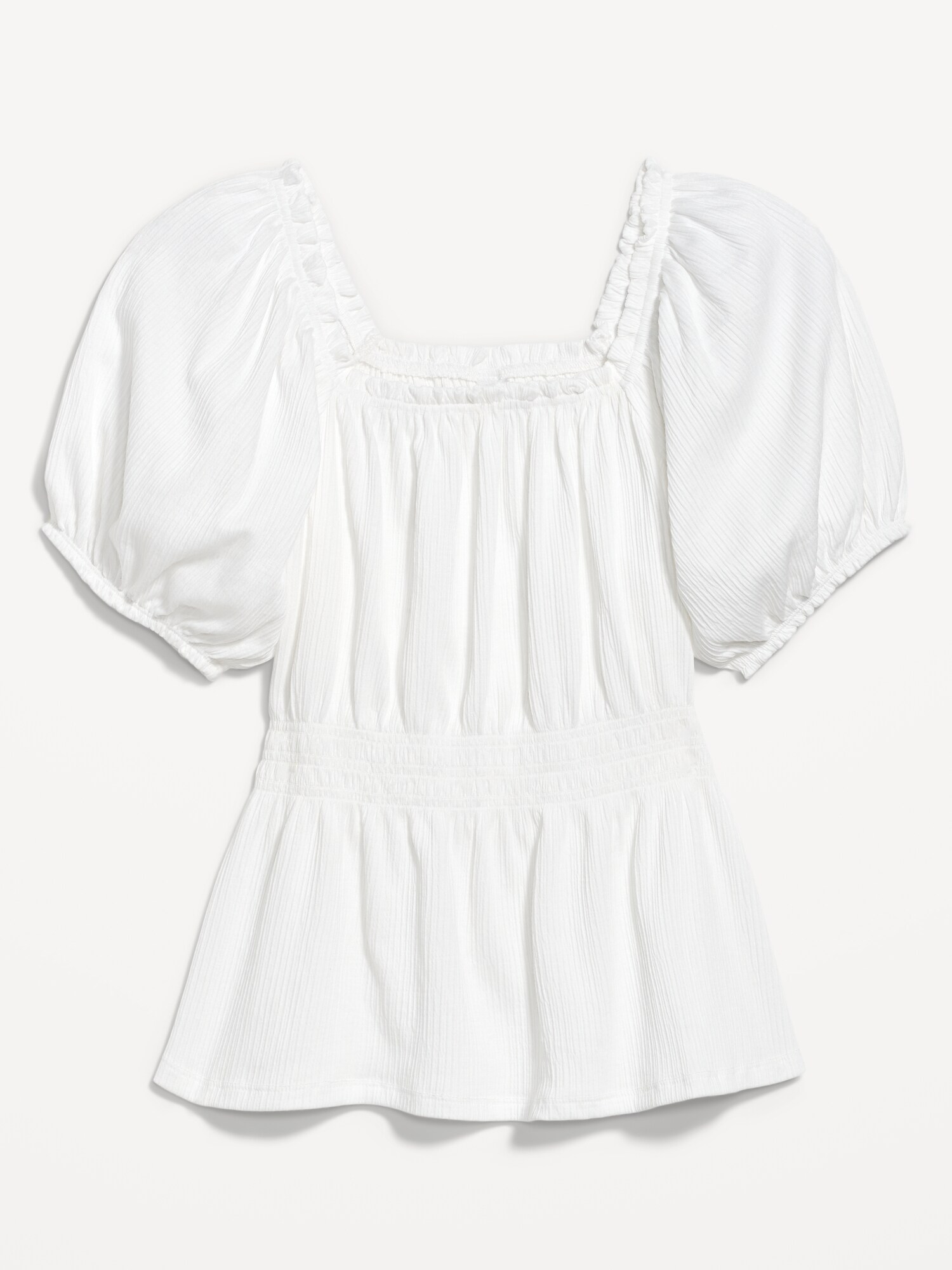 Puff Sleeve Smocked Babydoll Blouse Old Navy puff-sleeve-smocked-babydoll-blouse-old-navy