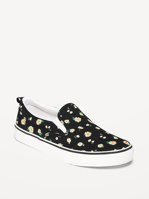 View large product image 1 of 3. Printed Canvas Slip-On Sneakers for Girls