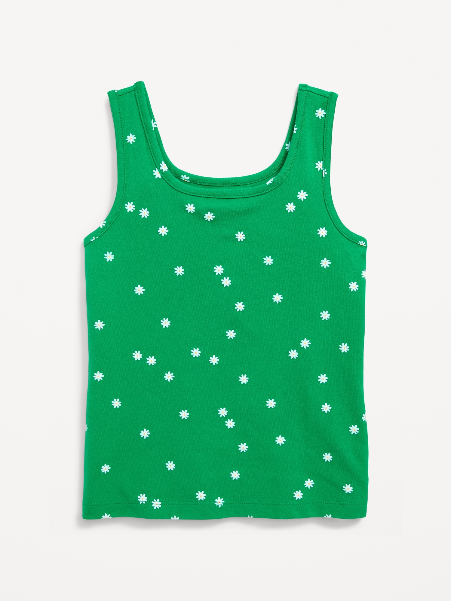 Old Navy Printed Fitted Tank Top for Girls green. 1