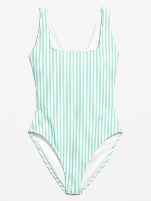 Image number 4 showing, Matching Twist-Back Cutout One-Piece Swimsuit