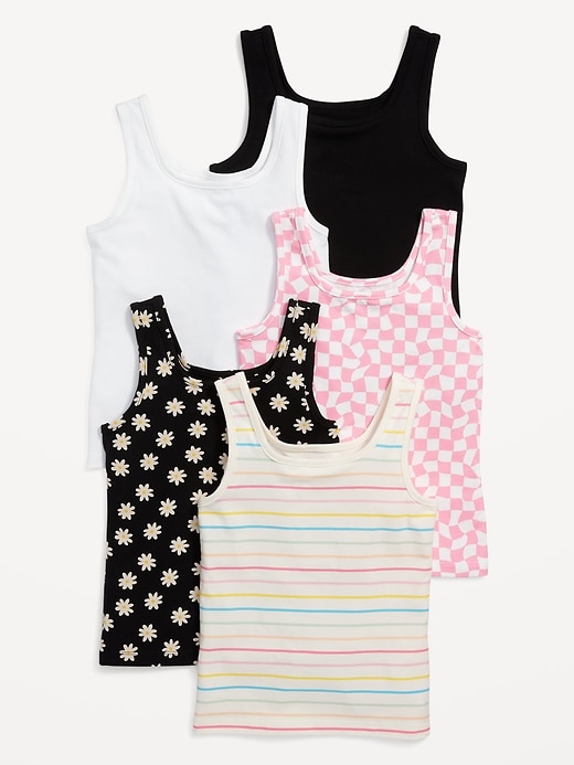 Square-Neck Tank Top 5-Pack for Girls | Old Navy