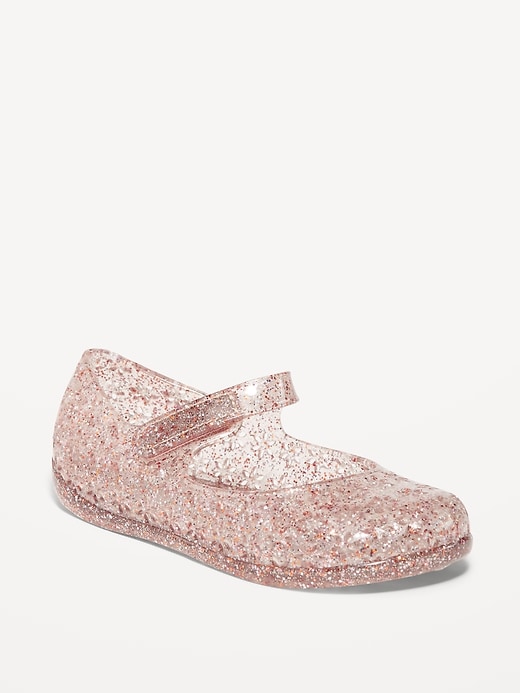 View large product image 1 of 1. Glitter-Jelly Mary-Jane Flats for Toddler Girls