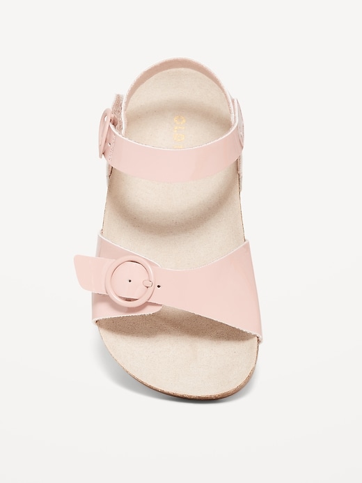 View large product image 2 of 4. Faux Patent-Leather Buckle Sandals for Toddler Girls