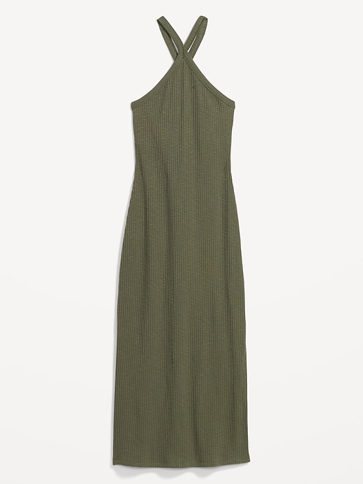Image number 4 showing, Rib-Knit Halter Midi Dress