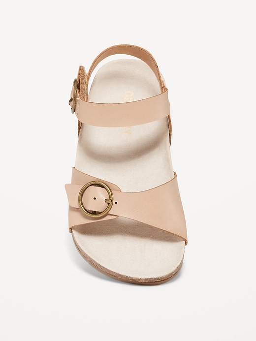 View large product image 2 of 4. Faux-Leather Buckle Sandals for Toddler Girls