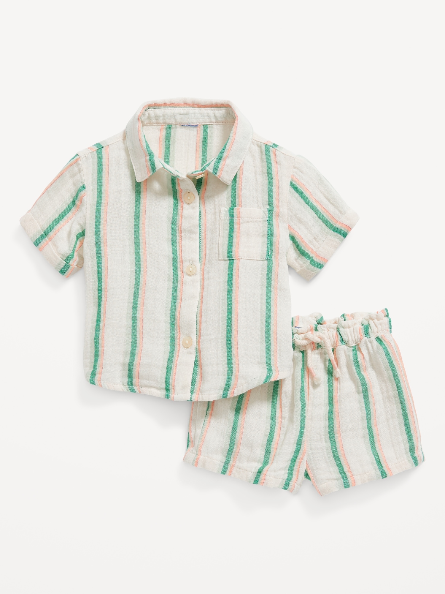 Toddler Boy Carter's Polka-Dot Button-Front Shirt & Shorts Set