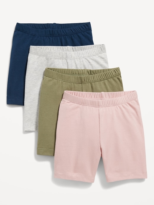 View large product image 1 of 2. 4-Pack Jersey-Knit Biker Shorts for Toddler Girls