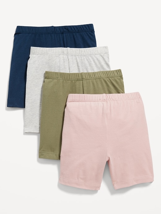 View large product image 2 of 2. 4-Pack Jersey-Knit Biker Shorts for Toddler Girls
