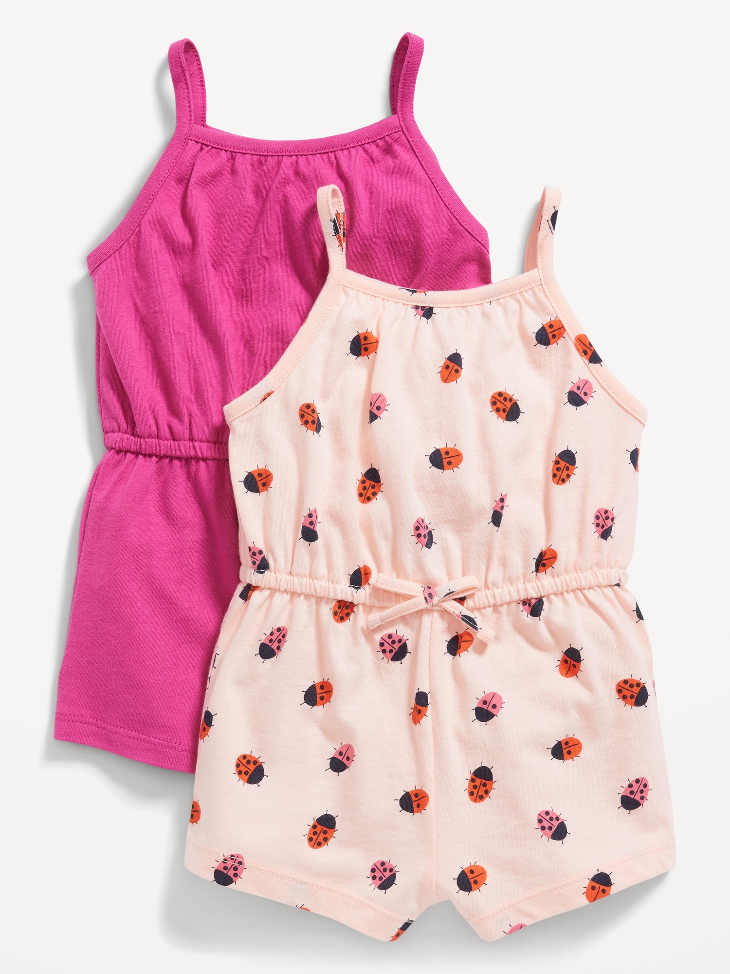 Old Navy 2-Pack Jersey-Knit Romper for Baby pink. 1