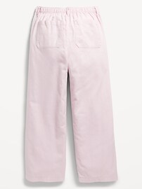 View large product image 4 of 4. High-Waisted Wide-Leg Chino Utility Pants for Girls