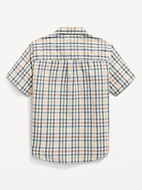 View large product image 3 of 4. Short-Sleeve Printed Poplin Shirt for Boys