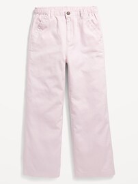 View large product image 3 of 4. High-Waisted Wide-Leg Chino Utility Pants for Girls
