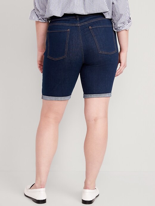 Image number 6 showing, Mid-Rise Wow Jean Shorts -- 9-inch inseam