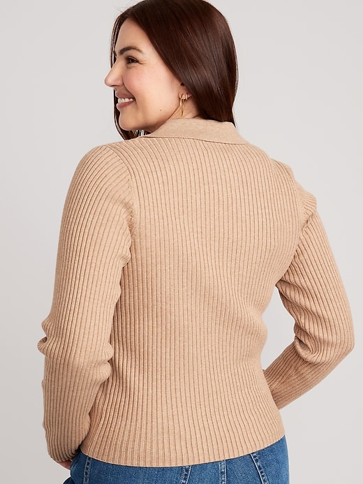 Image number 5 showing, Rib-Knit Collared Sweater