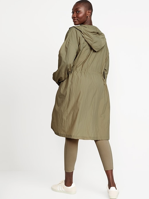 Image number 6 showing, Hooded Tunic-Length Lightweight Parka Jacket