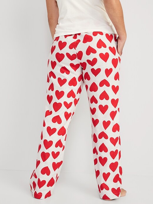 Image number 2 showing, Maternity Matching Printed Flannel Pajama Pants