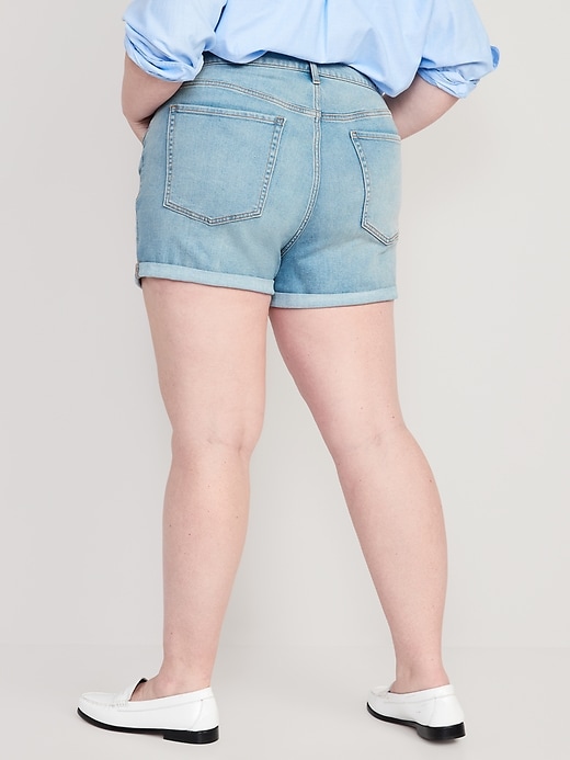 Image number 8 showing, High-Waisted Wow Jean Shorts -- 3-inch inseam