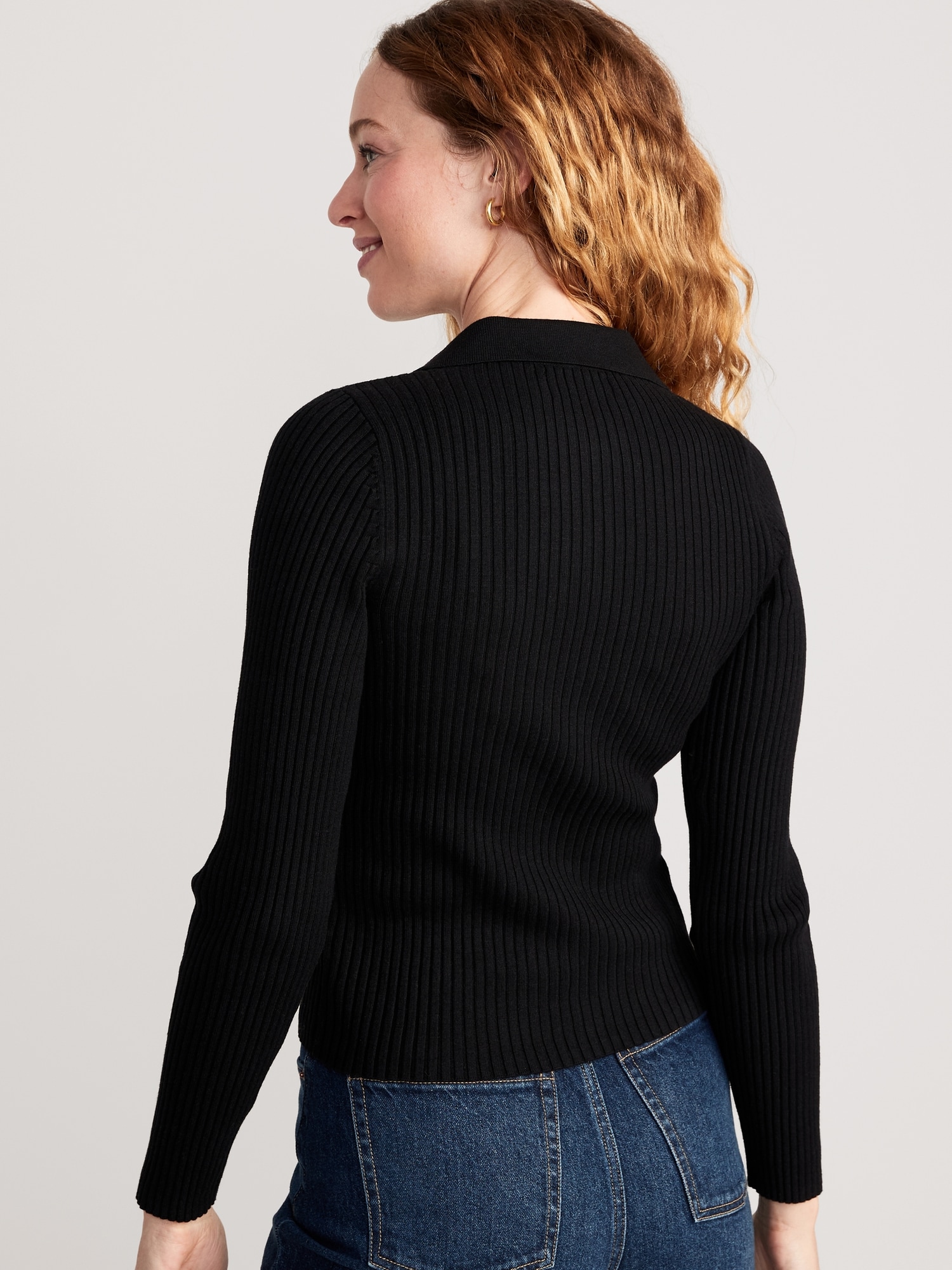 Rib-Knit Collared Sweater for Women | Old Navy