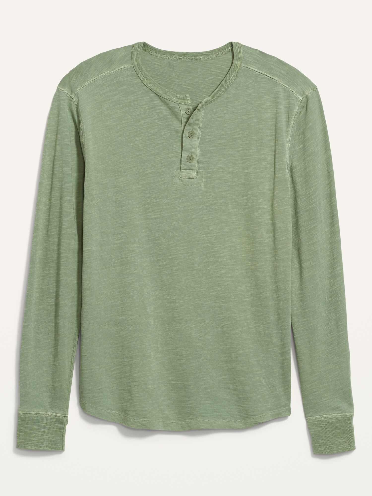 Vintage Garment-Dyed Long-Sleeve Henley T-Shirt | Old Navy