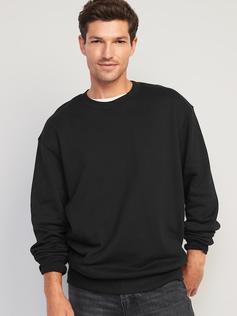 Loose Rotation Crew-Neck Sweatshirt - Black Jack