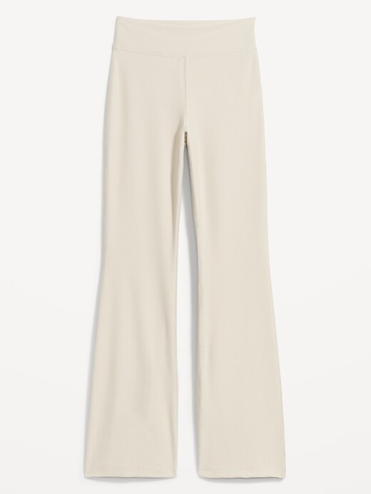 Image number 4 showing, Extra High-Waisted PowerSoft Rib-Knit Flare Pants