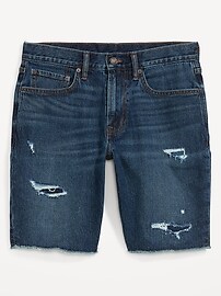 View large product image 3 of 3. Slim Built-In Flex Cut-Off Jean Shorts -- 9.5-inch inseam