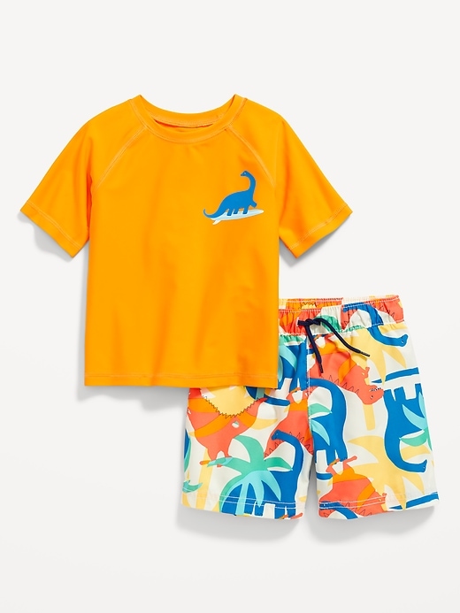 Unisex Graphic Rashguard Swim Top & Trunks for Toddler & Baby | Old Navy