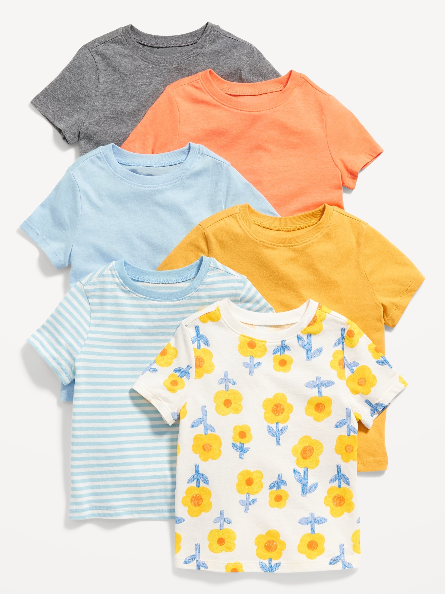 Old Navy Unisex 6-Pack Short-Sleeve T-Shirt for Toddler multi. 1