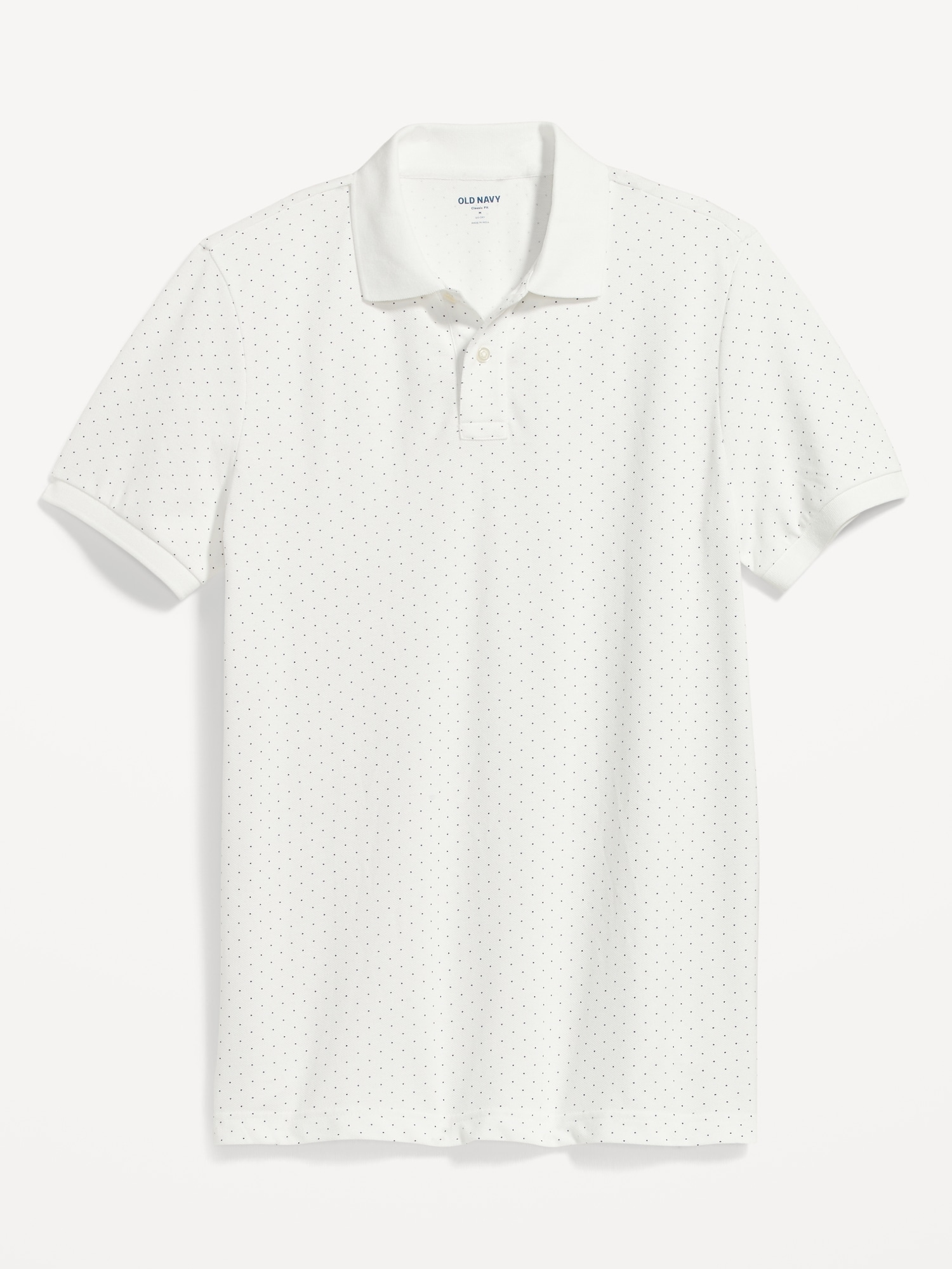 Printed Classic Fit Pique Polo