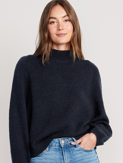 Image number 1 showing, Cozy Mock-Neck Sweater