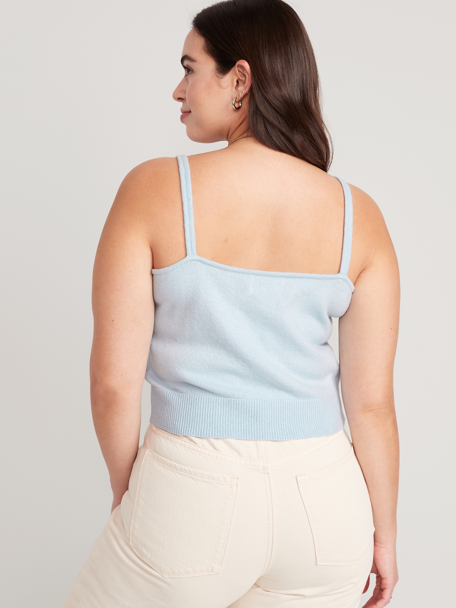 Cozy Cropped Sweater Tank Top for Women Old Navy