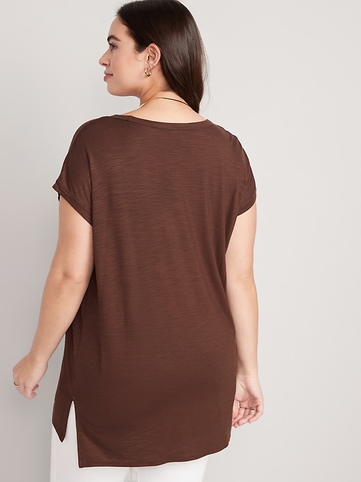Image number 6 showing, Luxe Voop-Neck Tunic T-Shirt