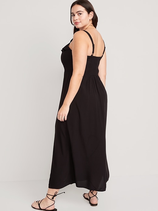 Image number 6 showing, Fit & Flare Ruffle-Trimmed Maxi Cami Dress