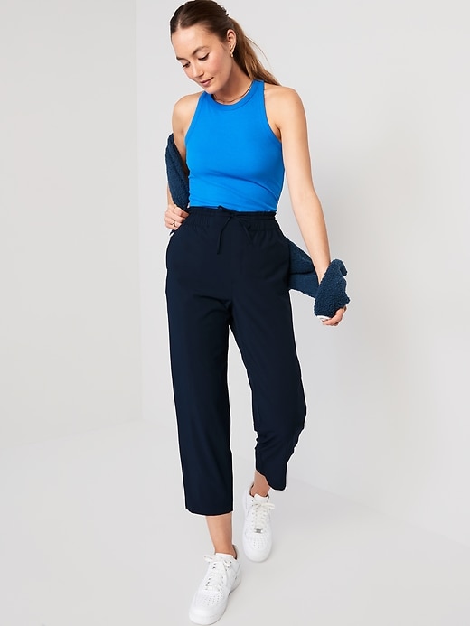 Image number 3 showing, High-Waisted StretchTech Cropped Taper Pants