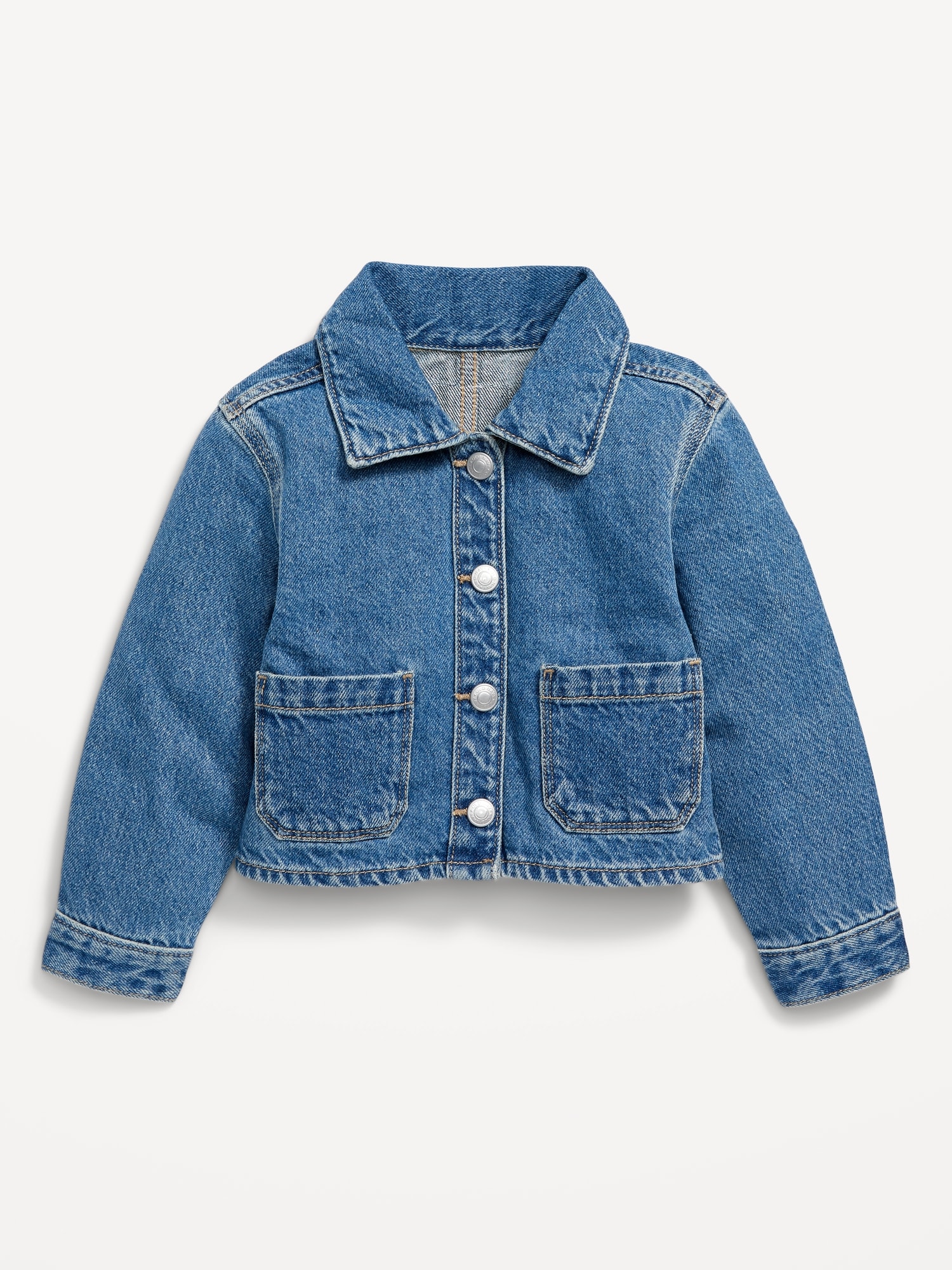 Cropped Jean Utility Shacket for Toddler Girls | Old Navy