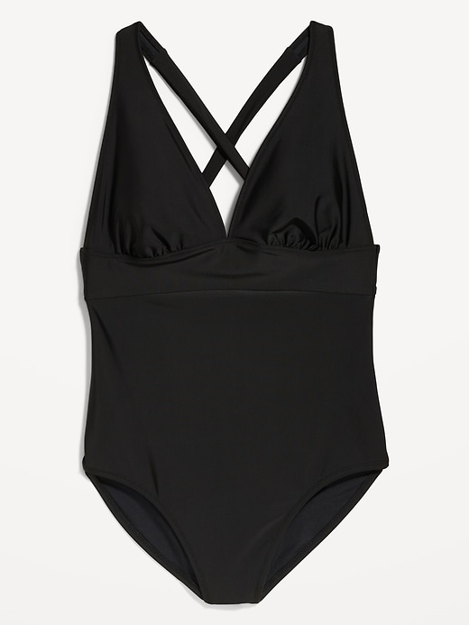 Matching V-Neck One-Piece Swimsuit for Women | Old Navy