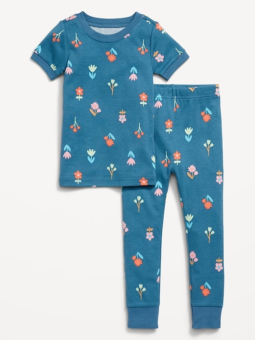 View large product image 1 of 1. Unisex Printed Snug-Fit Pajama Set for Toddler