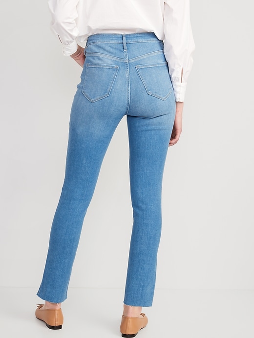 Image number 2 showing, Extra High-Waisted Rockstar 360° Stretch Super-Skinny Cut-Off Side-Split Jeans