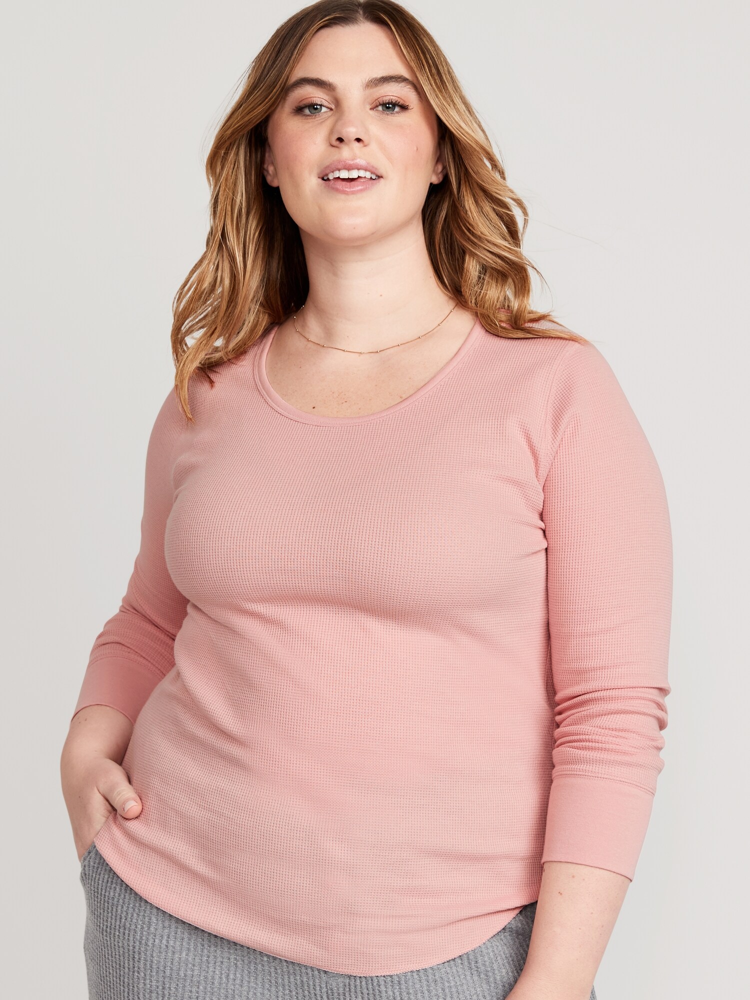 Printed ThermalKnit LongSleeve Pajama Top for Women Old Navy