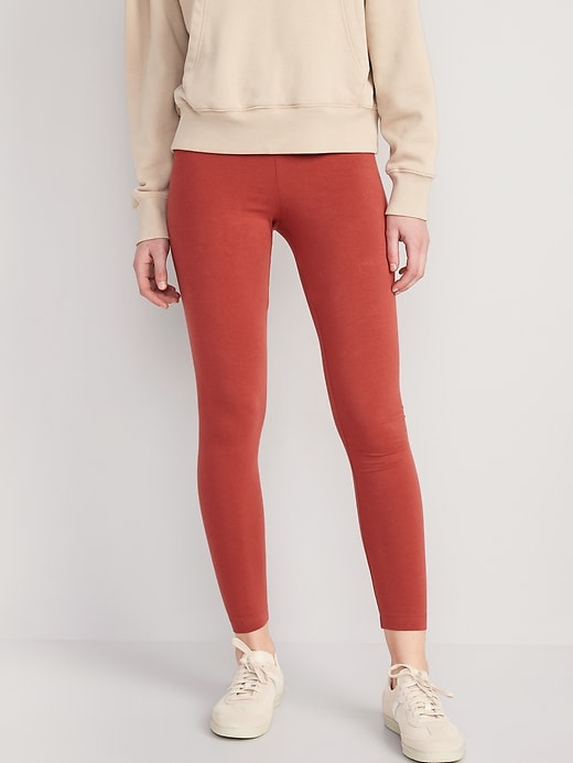 High Waisted Jersey Ankle Leggings For Women, Old Navy