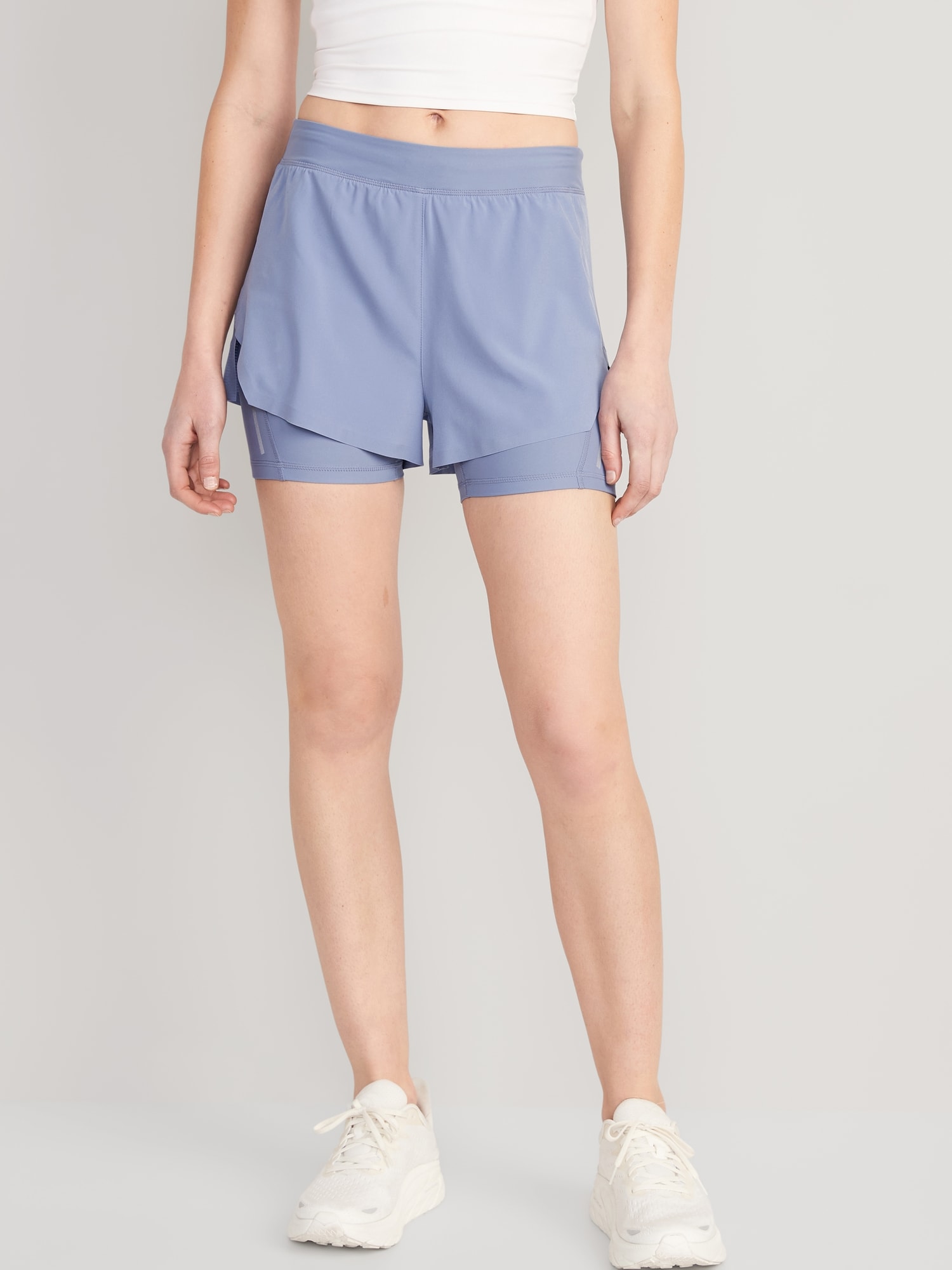 ZUTY 10/ 5 Biker Shorts Women High Waisted with 2 Hidden Pockets Workout  Athletic Compression Yoga Long Shorts Grey 2XL - Yahoo Shopping