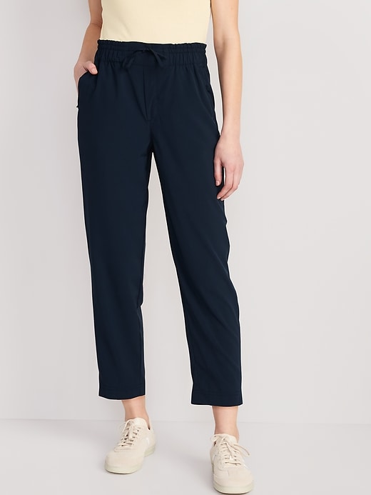 Image number 1 showing, High-Waisted StretchTech Cropped Taper Pants
