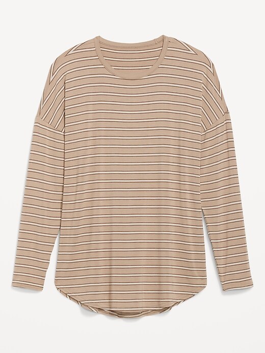 Image number 4 showing, Long-Sleeve Luxe Striped Tunic T-Shirt
