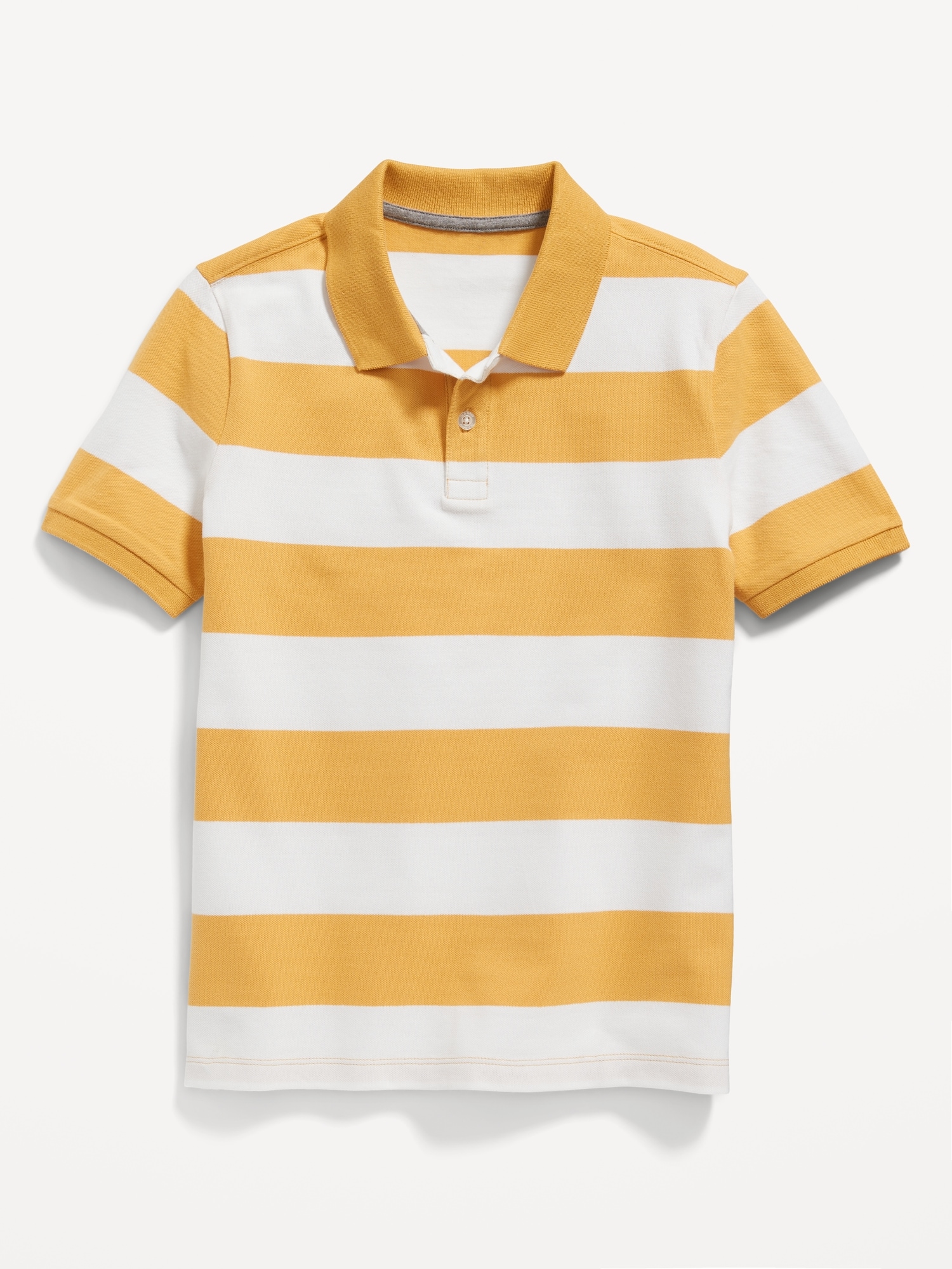 Old Navy Striped Short-Sleeve Rugby Polo Shirt for Boys yellow. 1