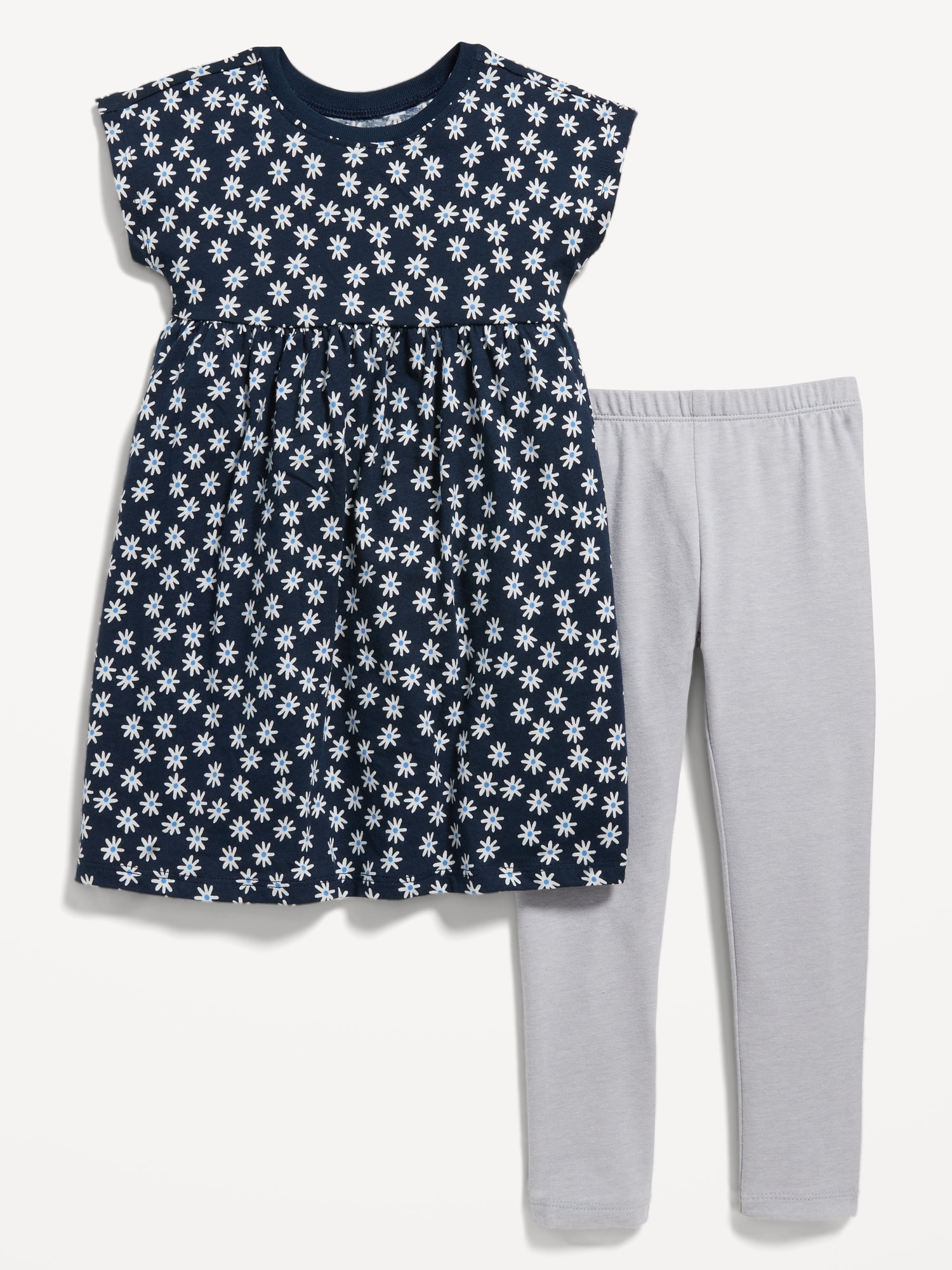 Old Navy Short-Sleeve Dress & Leggings 2-Pack for Toddler Girls multi. 1