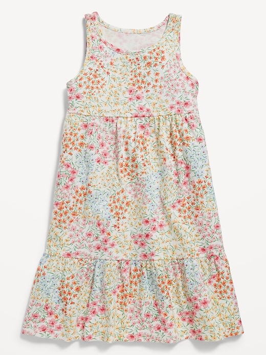 View large product image 1 of 2. Sleeveless Jersey-Knit Printed Dress for Girls